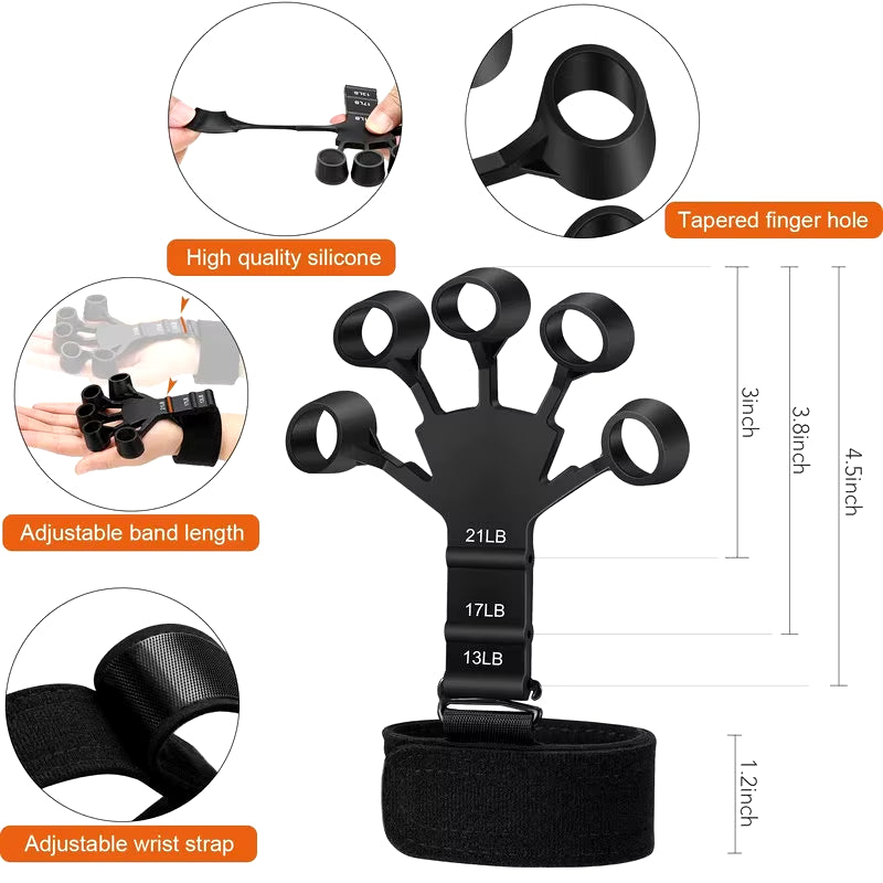 Silicone Gripster Hand Grip Finger Strengthener 
